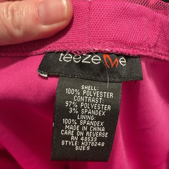 Teeze Me Brand Junior's size 5 Pink Ombre Ruffled Tulle Mini Party Dress Y2K - Picture 7 of 7